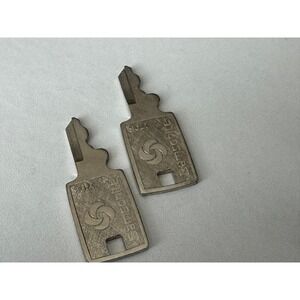 Samsonite Luggage Replacement Keys 1708 Silver Metal Suitcase Key Set of 2